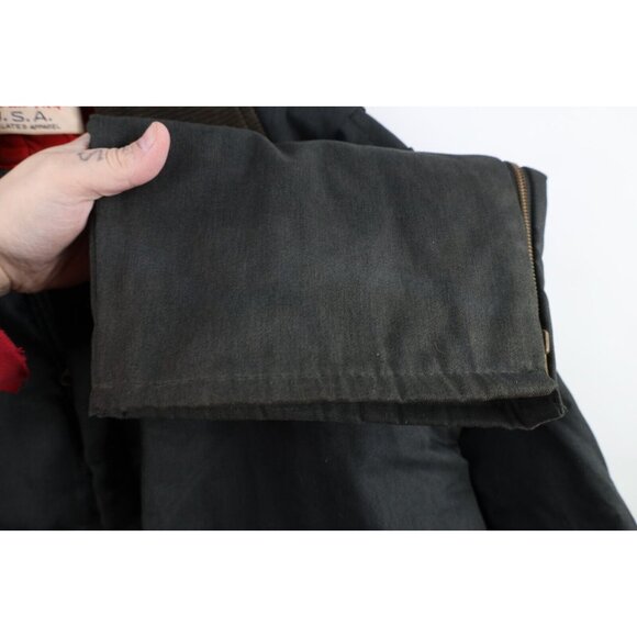 Vtg 90s Walls Blizzard Pruf Mens Large Short Faded Quilted Coveralls Black USA - Picture 11 of 16